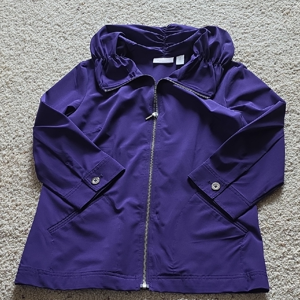 Women’s Purple Zip-Front Jacket - Picture 7 of 8